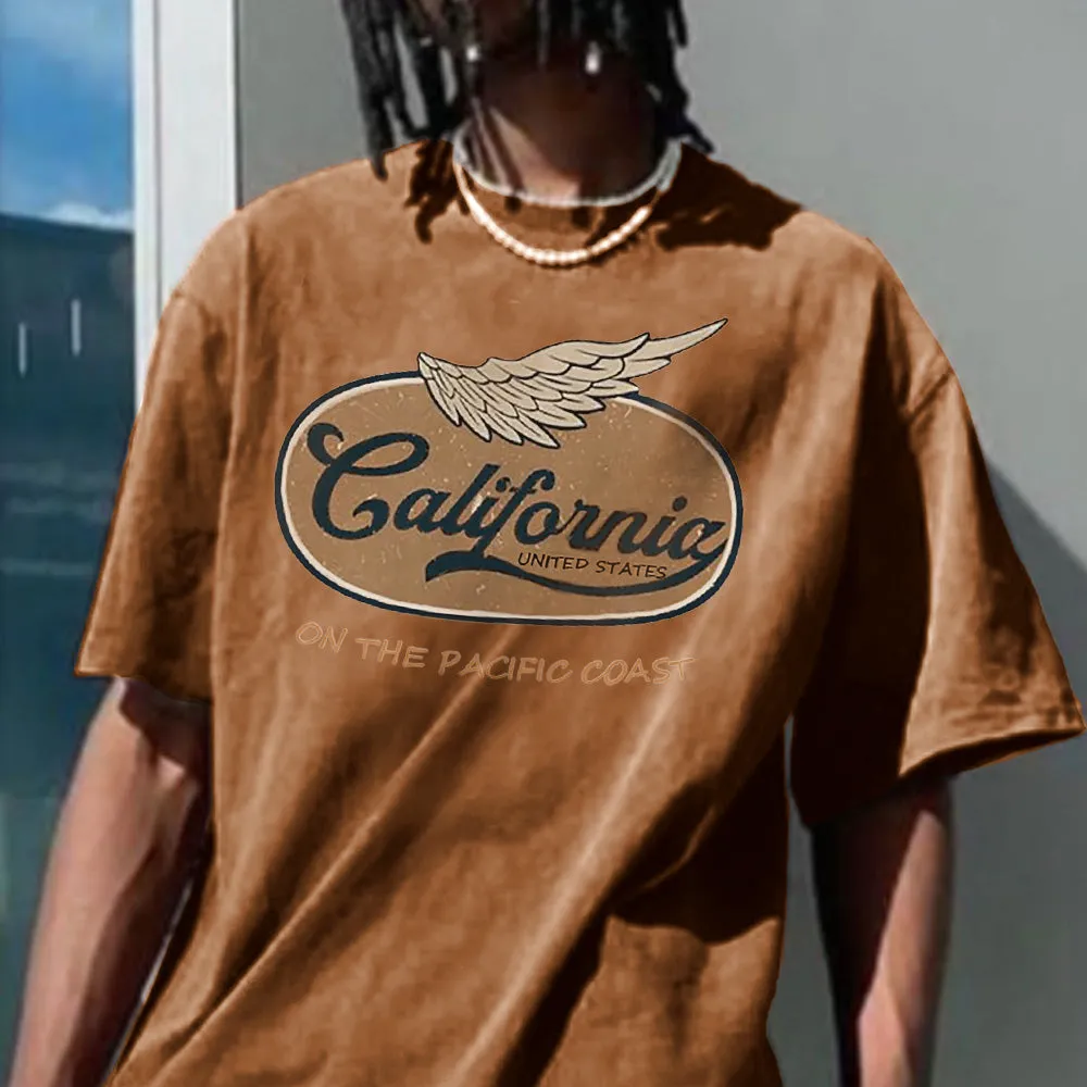 Clearance-Street Trend Casual Loose Vintage Letter Graphic Print Crew Neck T-Shirt-L sold by Shopnova product image thumbnail 2