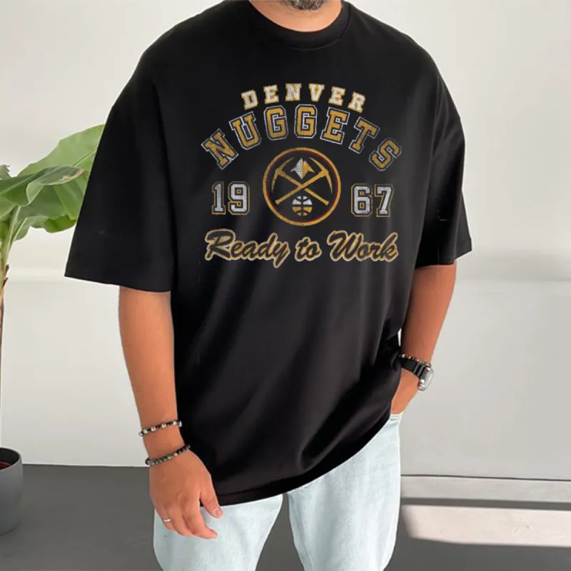Denver Nuggets Basketball Men's Oversized T-Shirts sold by Shopnova