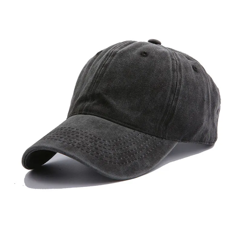 Trend Personality Wash Plain Casual Baseball Cap sold by Shopnova