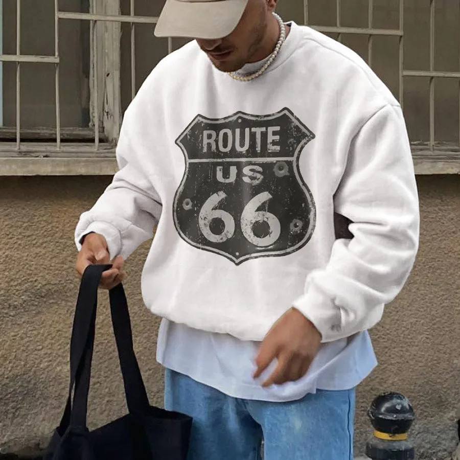 Graphic Print Men's Crewneck Sweatshirt sold by Shopnova