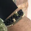 Black Frosted Men's Personality Trend Jewelry sold by Shopnova