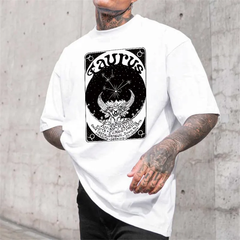 Taurus Graphic Print Casual Men's T-Shirt sold by Shopnova
