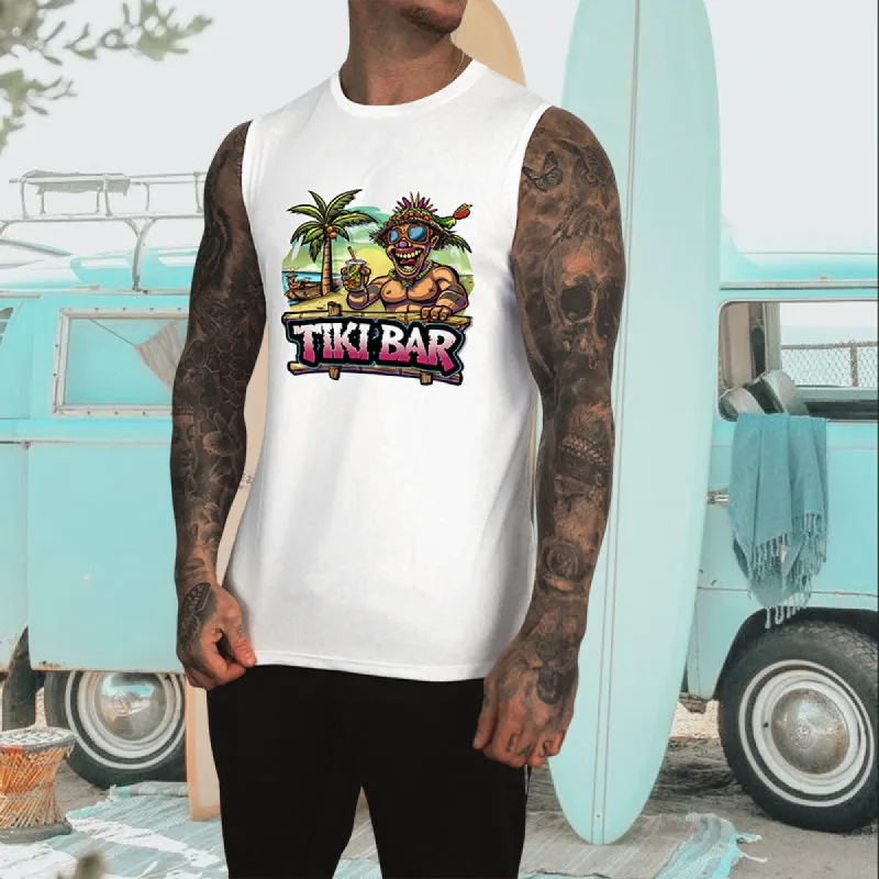 Tiki Bar Tropical Vibes Men's Tank Top-C sold by Shopnova