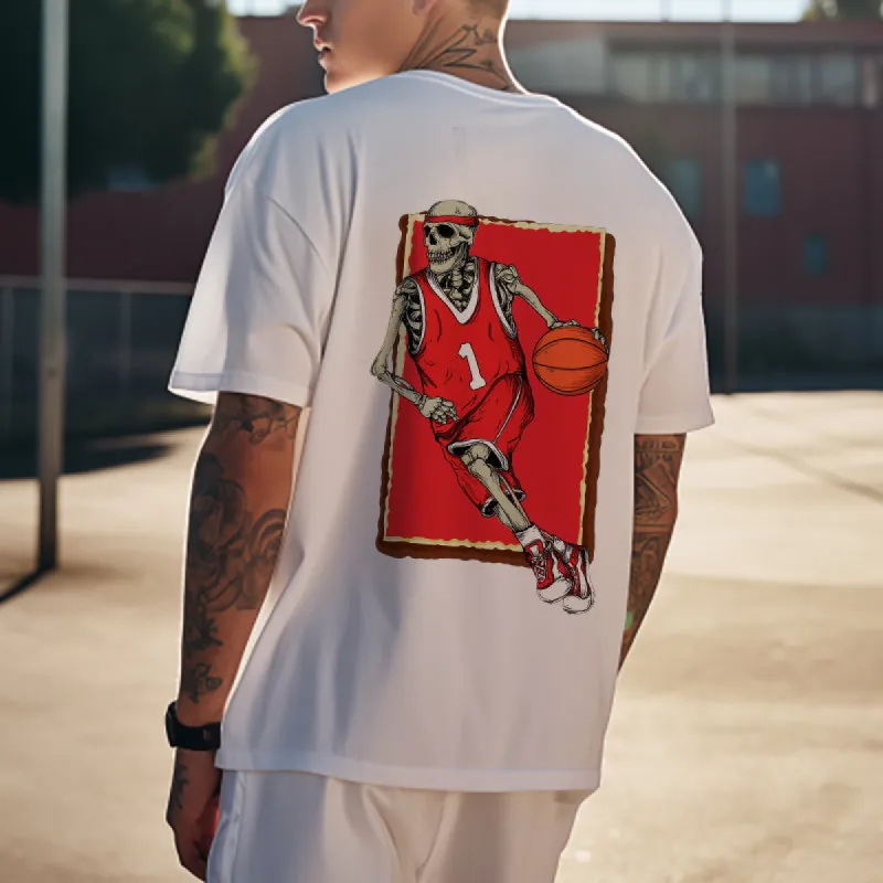 Slam Dunk Skeleton Shirt Sports Enthusiast Tee sold by Shopnova