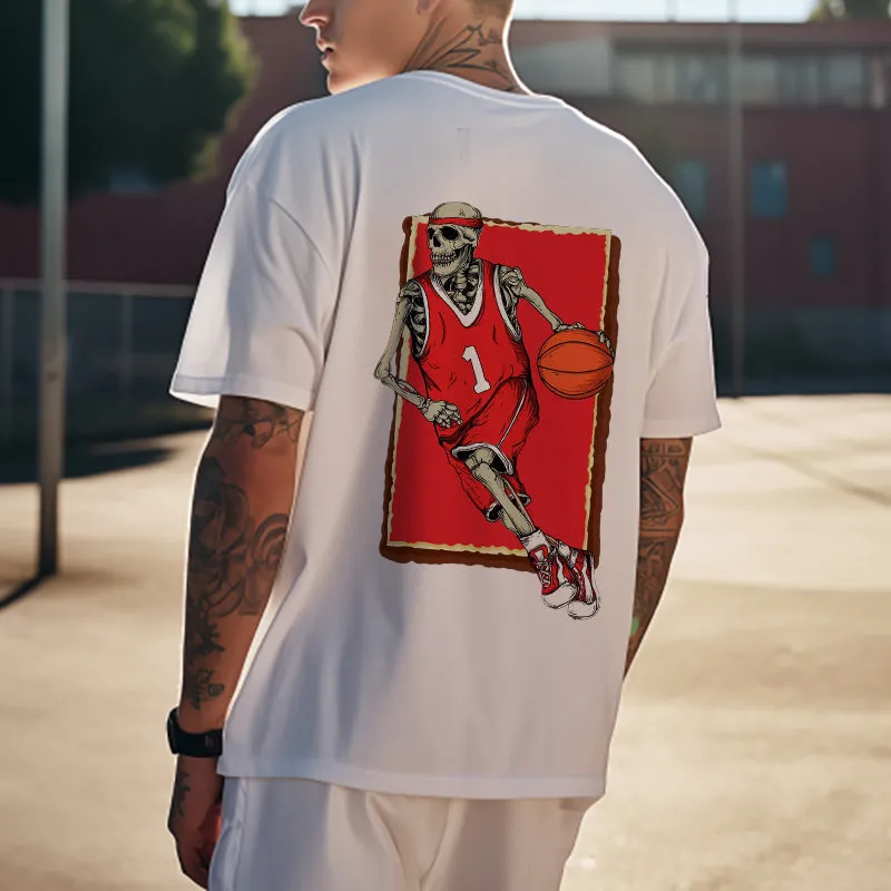 Slam Dunk Skeleton Shirt Sports Enthusiast Tee sold by Shopnova