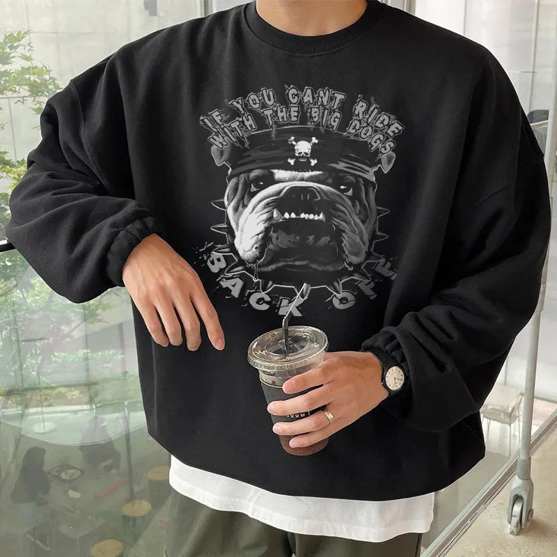 Dog Graphic Print Men's Crewneck Sweatshirt sold by Shopnova