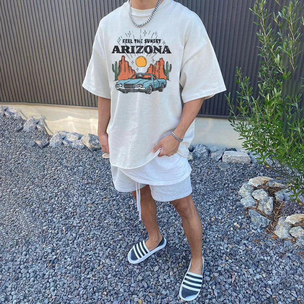 Arizona Graphic Print Loose Men's T-Shirt sold by Shopnova product image thumbnail 2