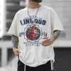 Crew Neck Basic Letter Graphic Print Casual T-Shirt sold by Shopnova