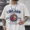 Crew Neck Basic Letter Graphic Print Casual T-Shirt sold by Shopnova