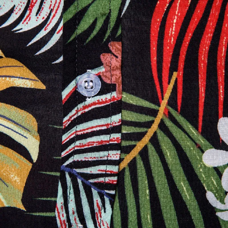 Cotton And Linen Printed Pocket Button-down Shirt sold by Shopnova product image thumbnail 3