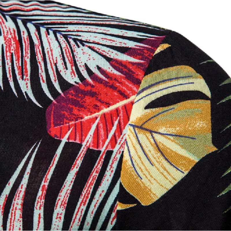 Cotton And Linen Printed Pocket Button-down Shirt sold by Shopnova product image thumbnail 5