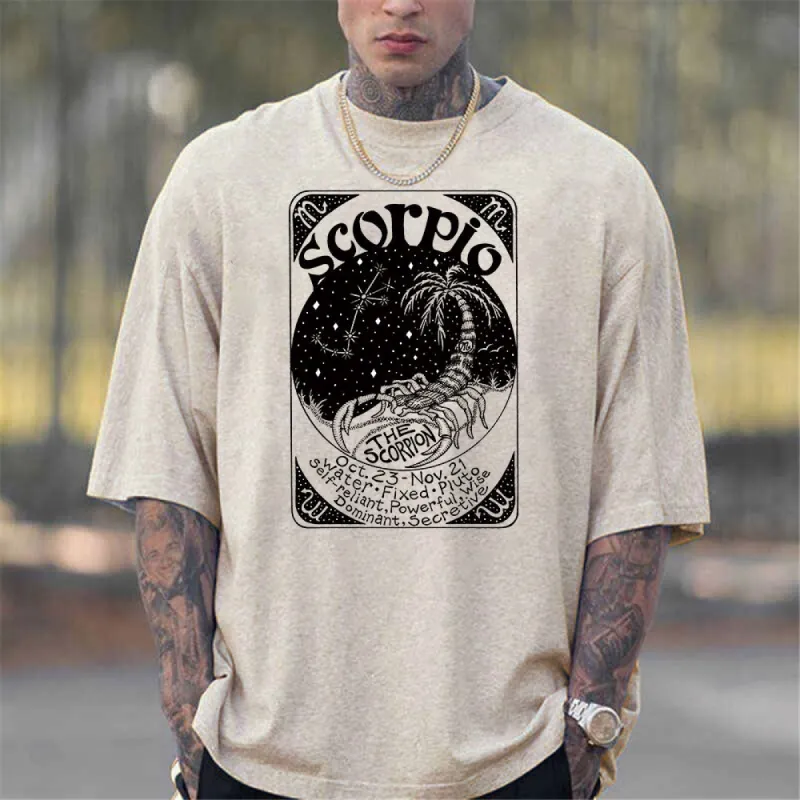 Scorpio Graphic Print Casual Men's T-Shirt sold by Shopnova