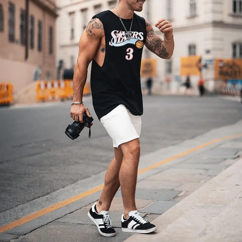 Letter Graphic Print Basketball Sports Casual Men's Tank Top sold by Shopnova product image thumbnail 2