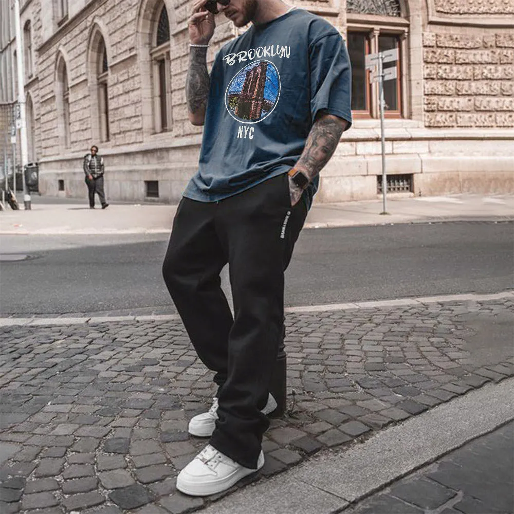 BROOKLYN Graphic Print Casual Men's T-Shirt sold by Shopnova product image thumbnail 4