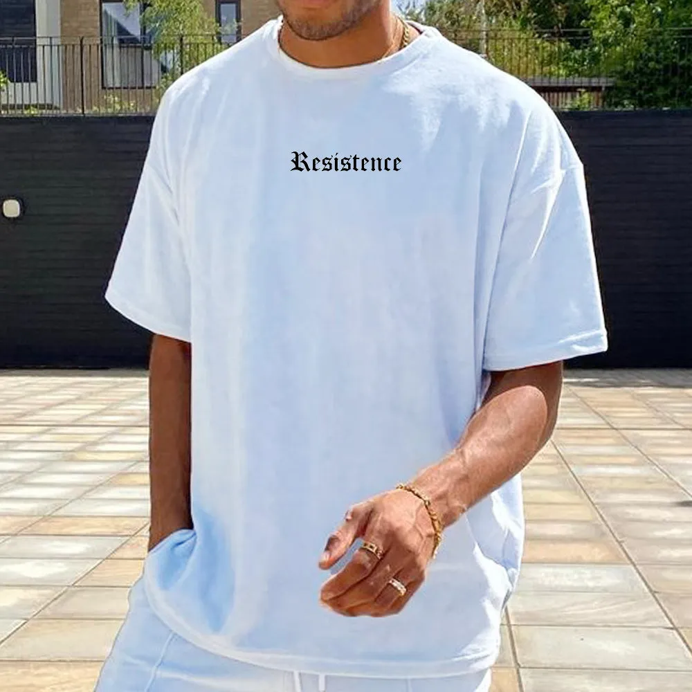 Clearance-Resistence Men's Cotton T-shirt-XL sold by Shopnova