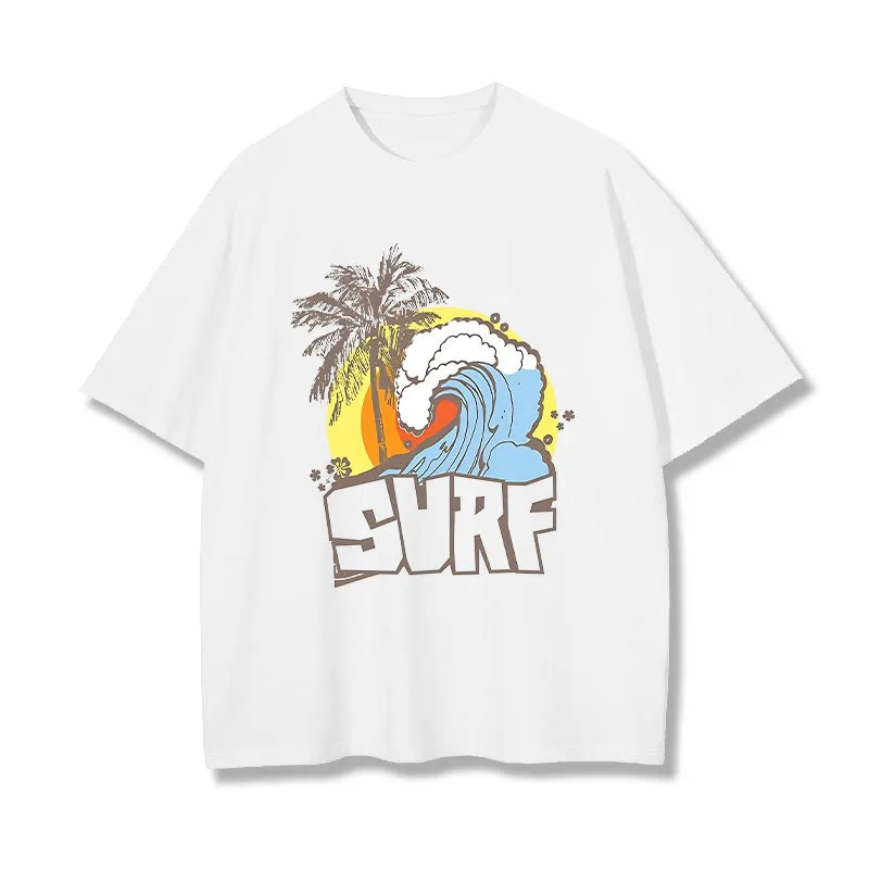 Sunset Ocean Wave Surf Print Men'sT-shirt sold by Shopnova product image thumbnail 5
