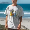 Sunset Ocean Wave Surf Print Men'sT-shirt sold by Shopnova
