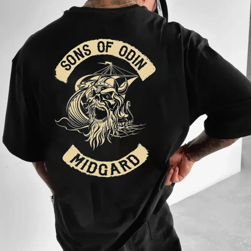 Sons of Odin Graphic Print Cotton T-shirt sold by Shopnova