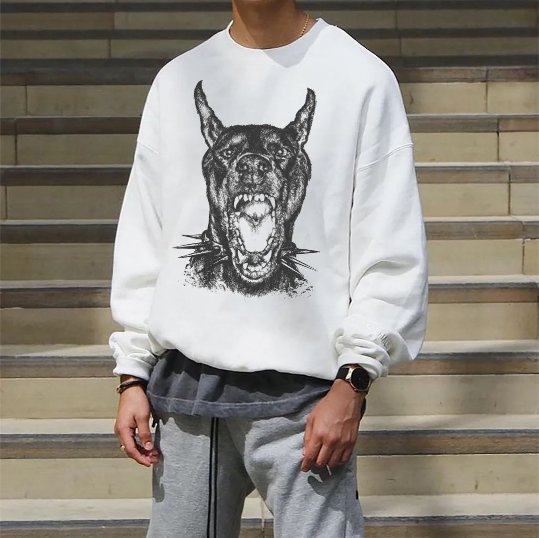 Animal Graphic Print Men's Crewneck Sweatshirt sold by Shopnova