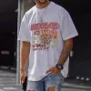 Basketball Graphic Print Casual Loose Men's Short Sleeve T-Shirt sold by Shopnova