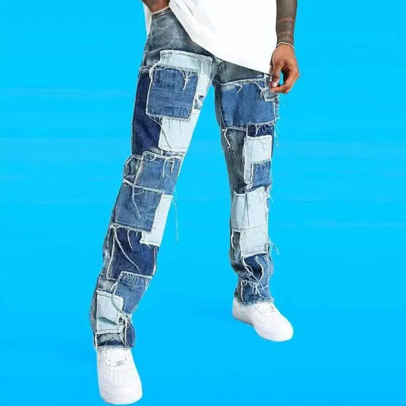 Casual patchwork jeans sold by Shopnova product image thumbnail 3