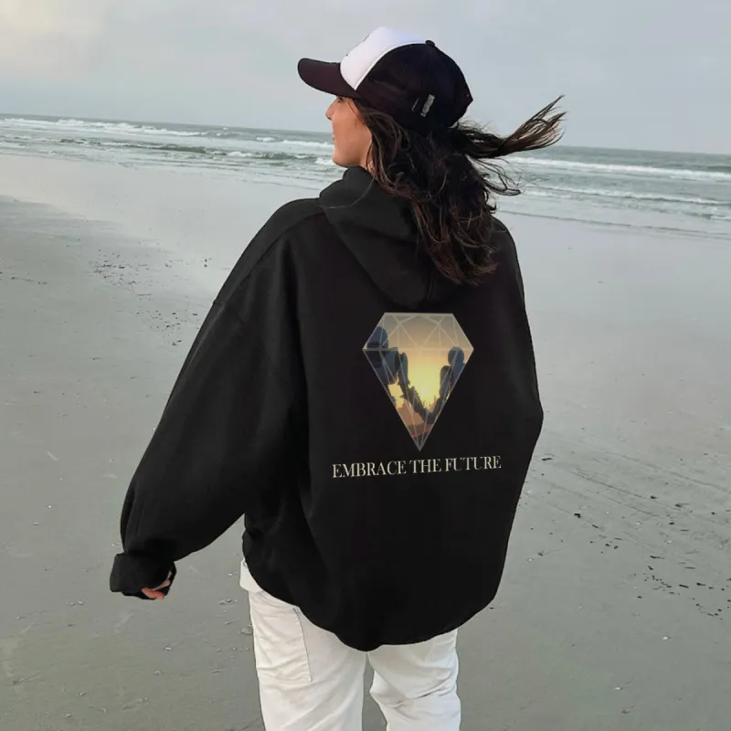 NOVAROPA™ Embrace The Future Women's Oversize Fleeced Hoodie sold by Shopnova