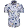 Cotton And Linen Printed Pocket Button-down Shirt sold by Shopnova