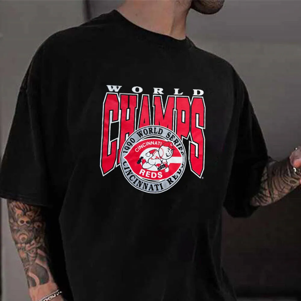 Alphabet Graphic Print Casual Men's T-Shirt sold by Shopnova product image thumbnail 2