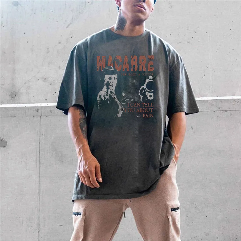 Graphic Print Casual Loose Men's Short Sleeve T-Shirt sold by Shopnova