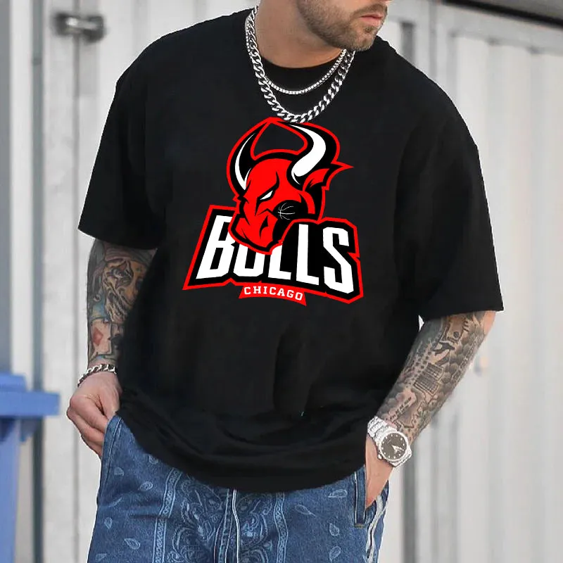 Chicago Bulls Men's Cotton T-shirt sold by Shopnova