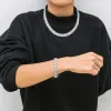 Hip Hop Diamond Bar Cuban Personality Men's Necklace sold by Shopnova