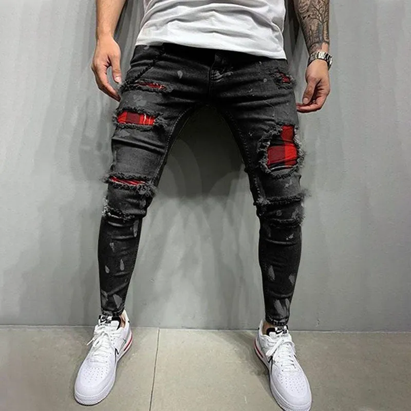 Wool Ripped Patch Denim Pants sold by Shopnova product image thumbnail 3