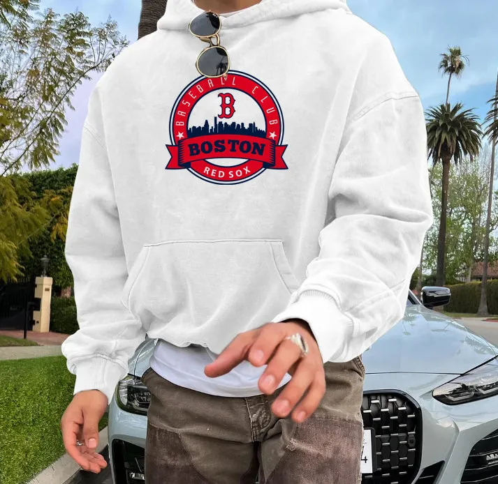 Boston Red Sox Baseball Men's Fleeced Hoodie sold by Shopnova