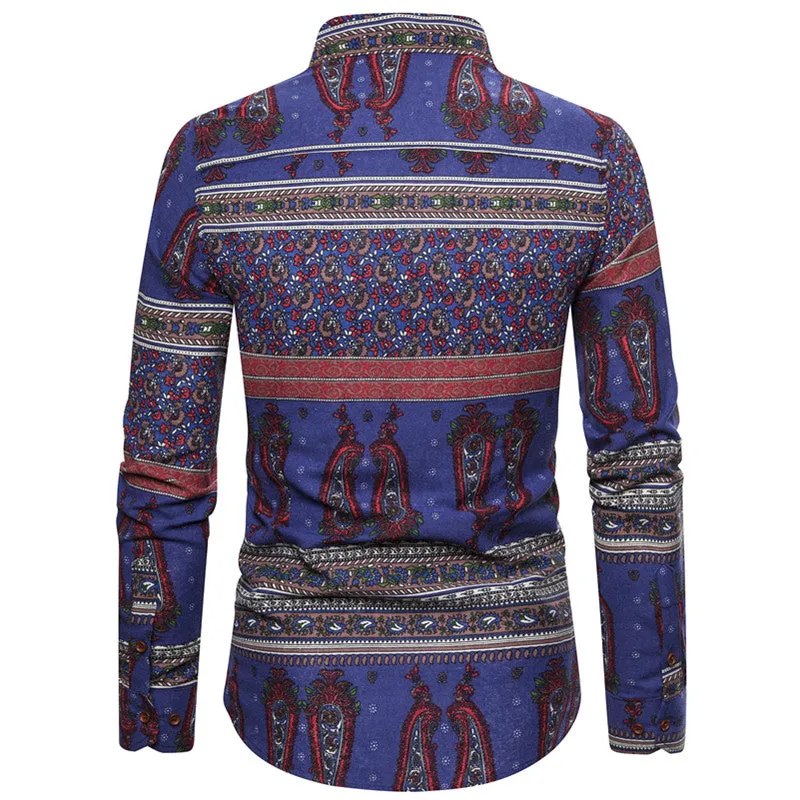Long-sleeved Shirt With Lapel Print sold by Shopnova product image thumbnail 3
