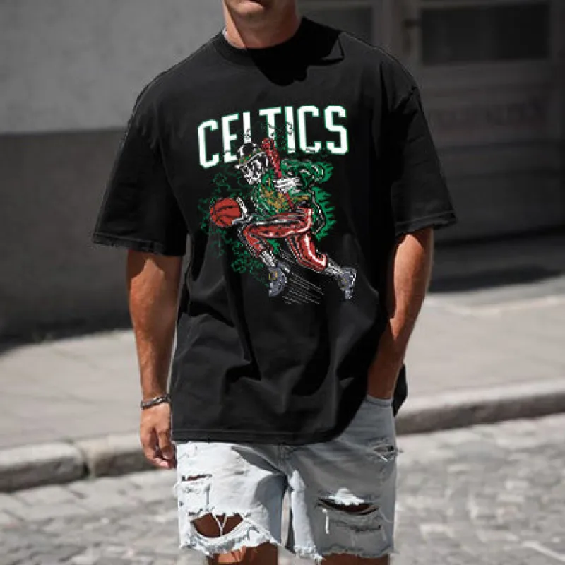 Men‘s Boston Celtics Casual Cotton T-Shirts sold by Shopnova