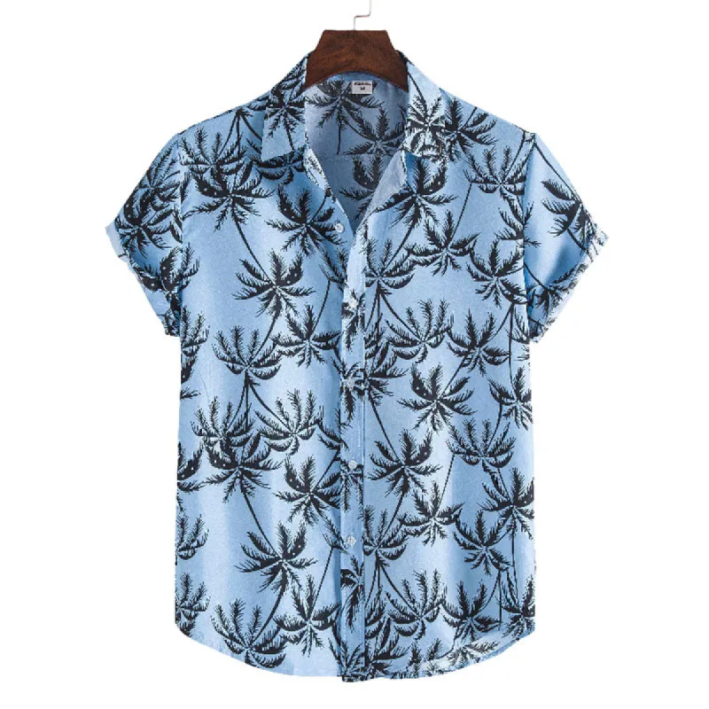 Cotton And Linen Printed Pocket Button-down Shirt sold by Shopnova