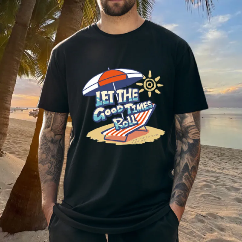 Men's Beach Vibes Print Cotton T-shirt sold by Shopnova