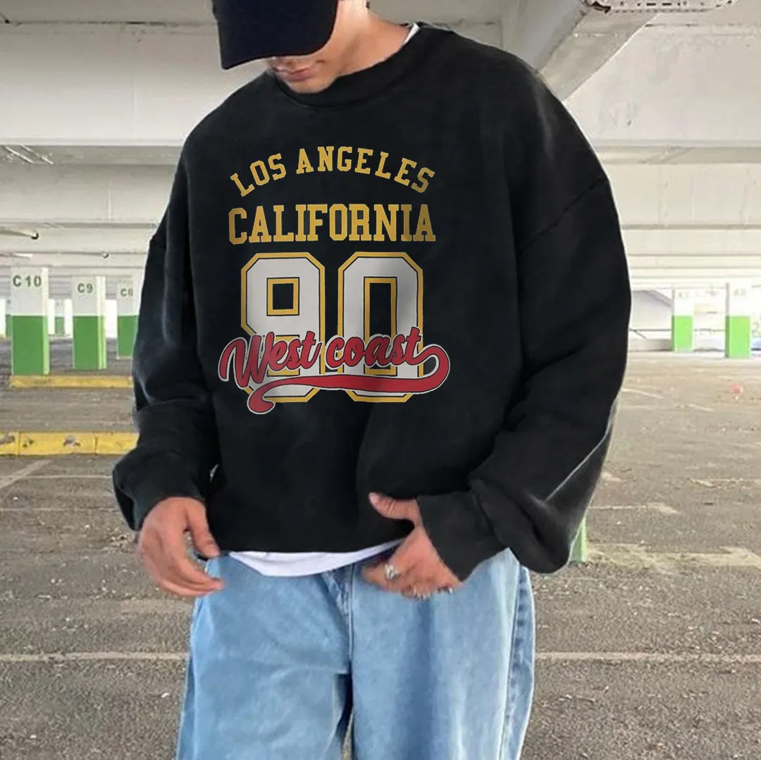 Alphabet Graphic Print Casual Men's Crew Neck Sweatshirt sold by Shopnova