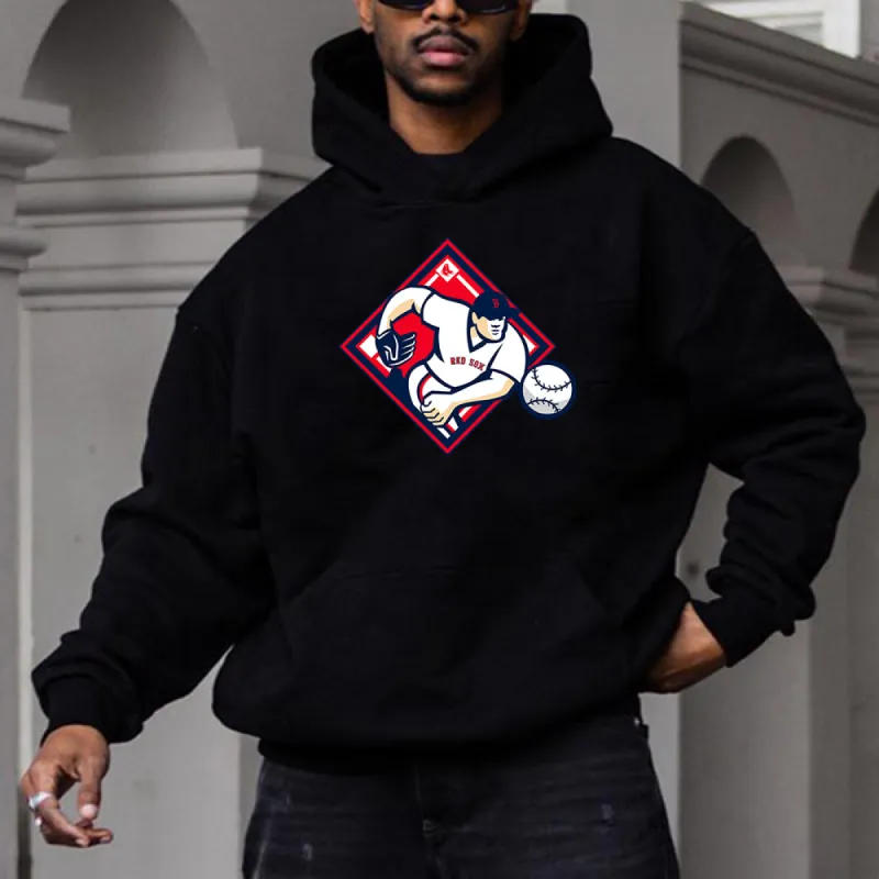 Baseball Boston Red Sox Men's Fleeced Hoodie sold by Shopnova