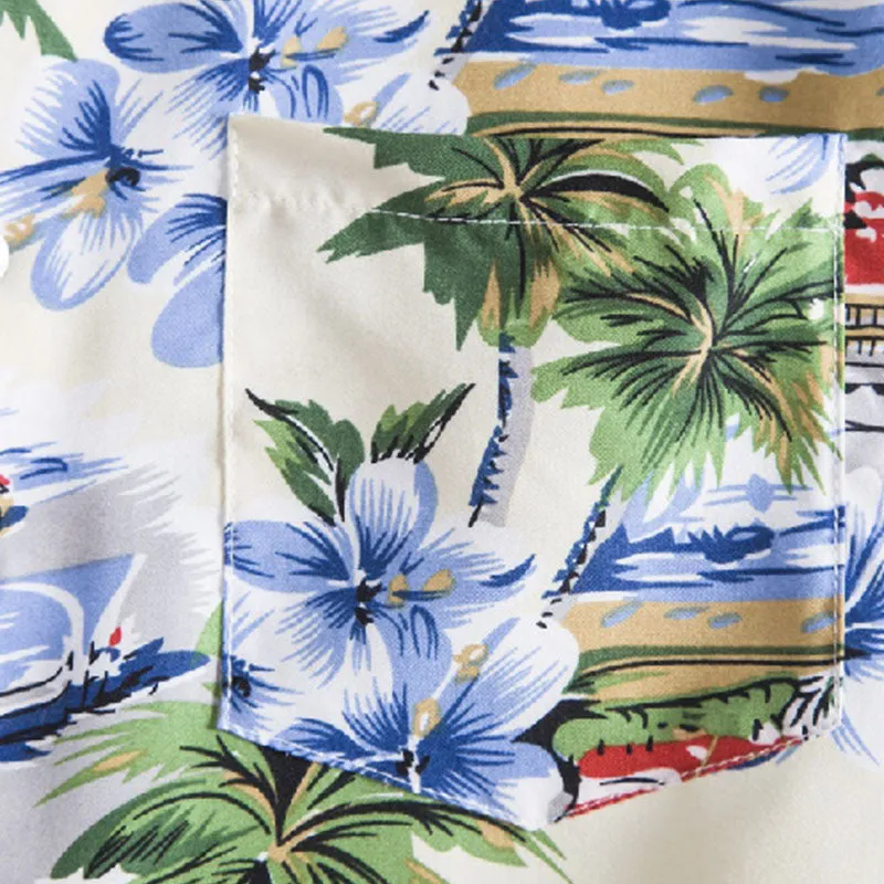 Cotton And Linen Printed Pocket Button-down Shirt sold by Shopnova product image thumbnail 4