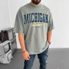 Michigan Men's Streetwear Casual T-Shirts sold by Shopnova
