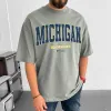 Michigan Men's Streetwear Casual T-Shirts sold by Shopnova