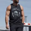 Skull Graphic Print Loose Casual Men's Tank Top sold by Shopnova