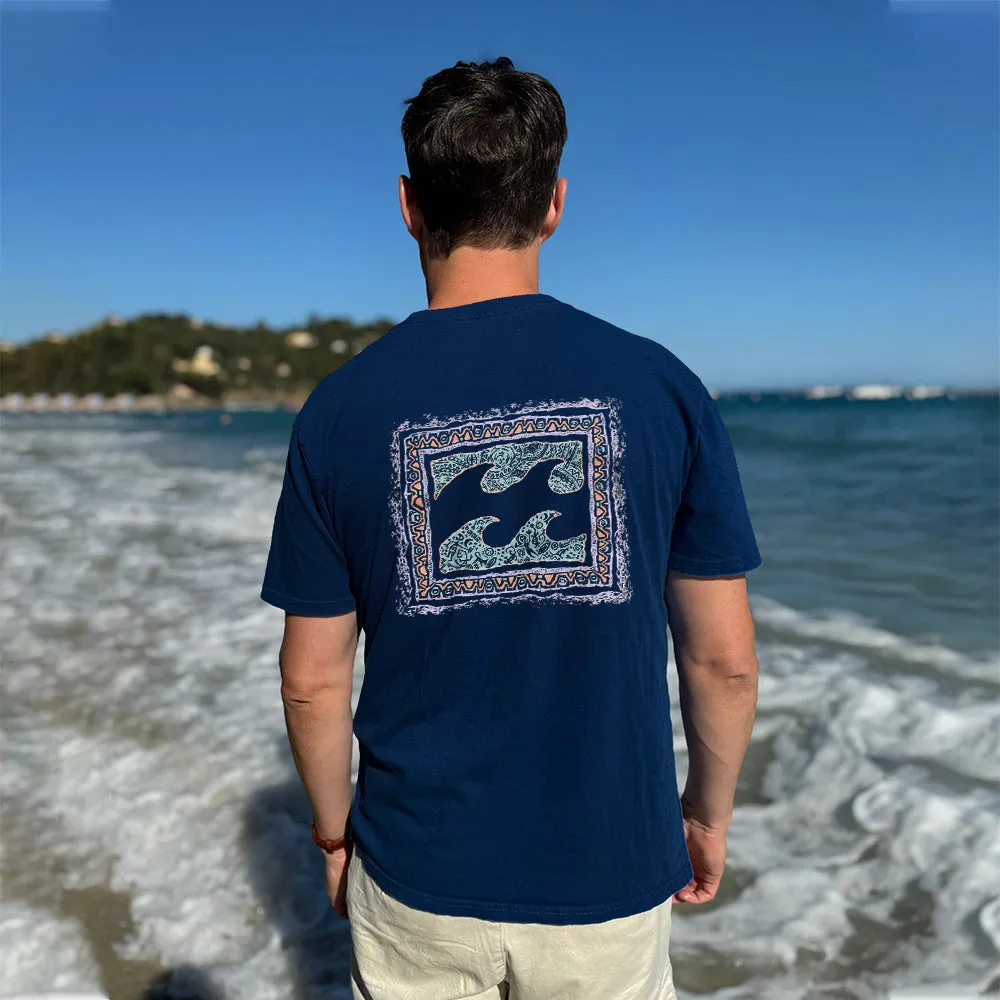 Men's Fashion Waves Graphics Casual T-Shirts sold by Shopnova product image thumbnail 4