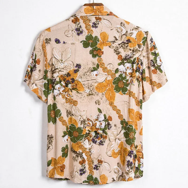 Cotton And Linen Printed Pocket Button-down Shirt sold by Shopnova product image thumbnail 2