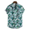 Cotton And Linen Printed Pocket Button-down Shirt sold by Shopnova