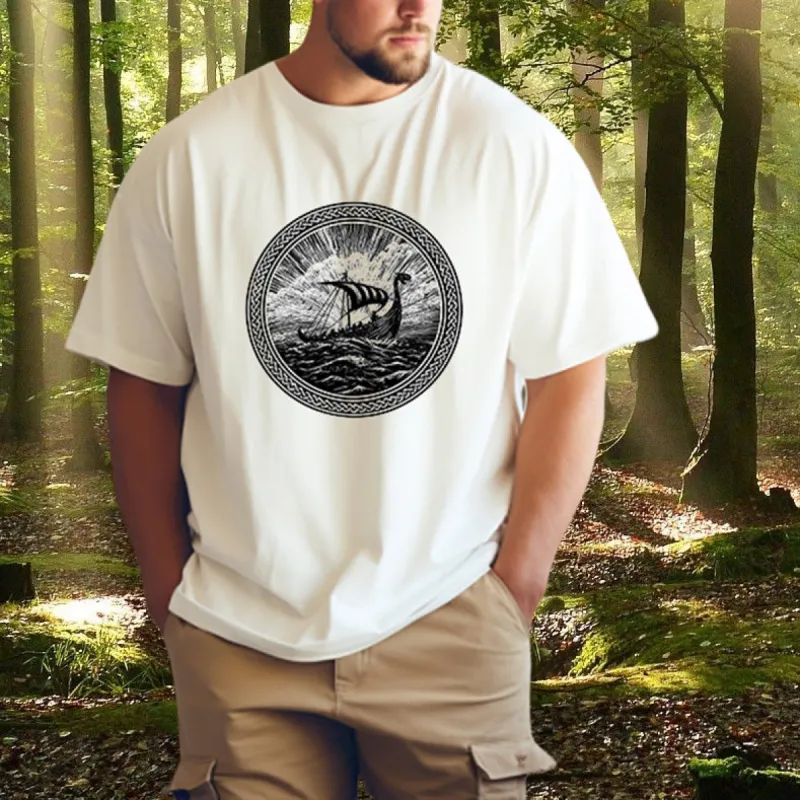 Viking Ship Drakkar Mythic Viking Voyage T-Shirt sold by Shopnova