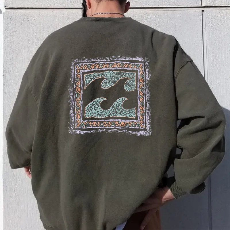 Surfing Graphic Print Men's Sweatshirt sold by Shopnova