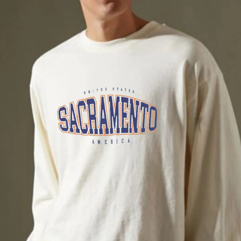Sacramento USA Men's Loose Fit Long Sleeve T-Shirts-B sold by Shopnova product image thumbnail 2