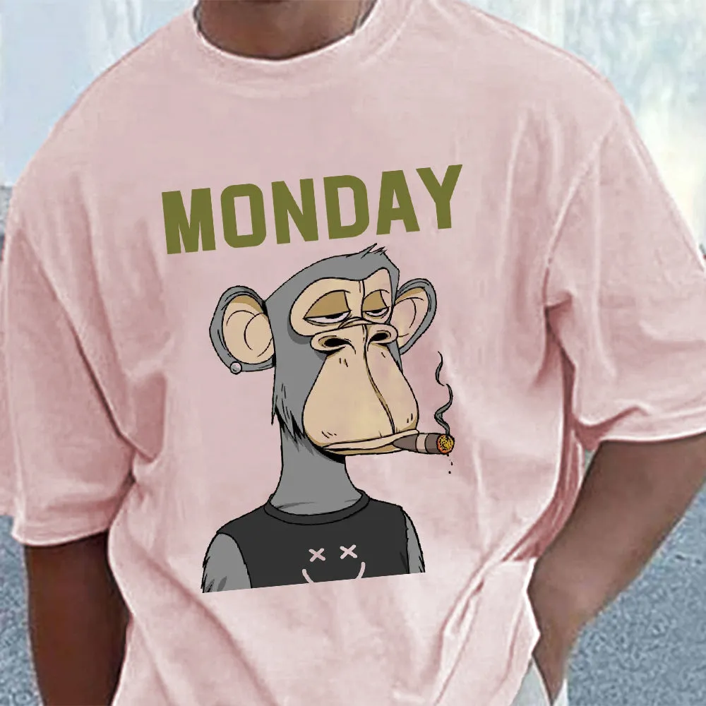 Monday Alphabet Graphic Print Men's T-Shirt sold by Shopnova product image thumbnail 2